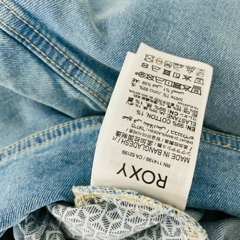 Roxy BNWT Blue Denim Playsuit Jumpsuit Women's Size XS RRP $119.99 - Picture 9 of 9